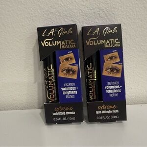 LA Girl Volumatic Mascara Extreme Lash Lifting Formula Bright Blue Bundle of 2
